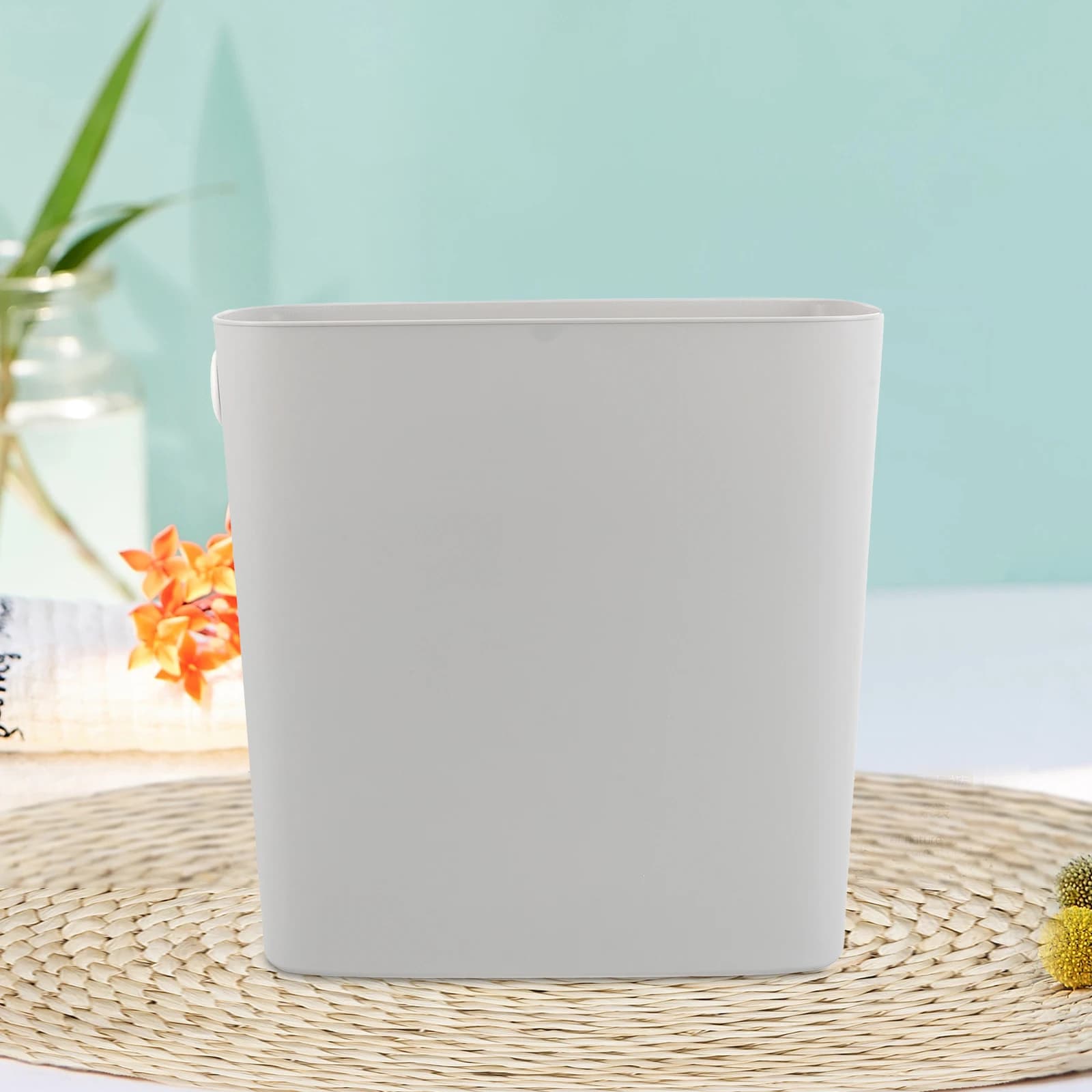 Pattumiera sottile 30L Spazio stretto Bidone della spazzatura per bagno Camera da letto Cucina Contenitore per rifiuti in plastica Addensare Secchio della spazzatura per uso domestico