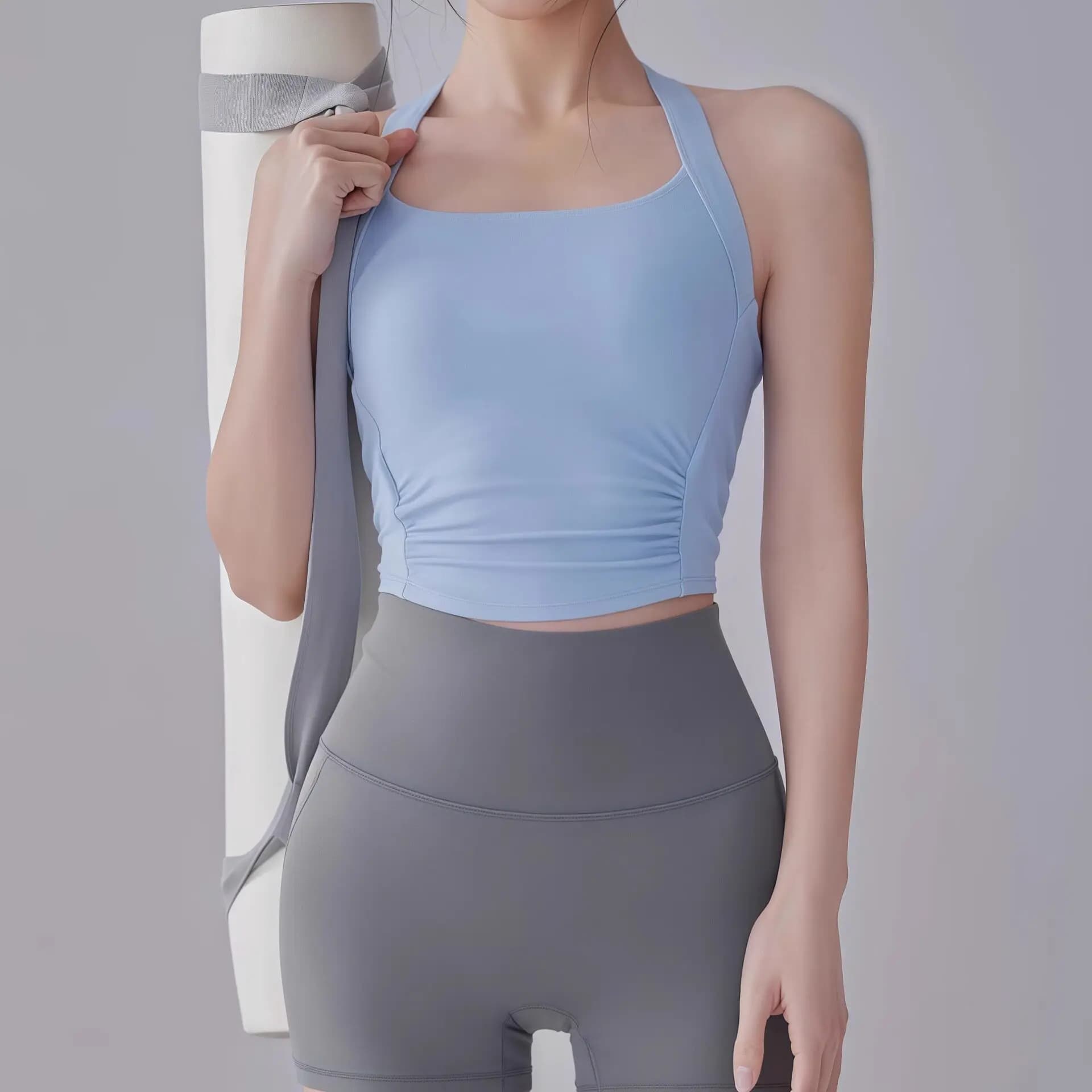 Sports bra to hang at the neck, yoga vest, high-strength anti-shock racing bra, sexy fitness straps and Pilates, beautiful back