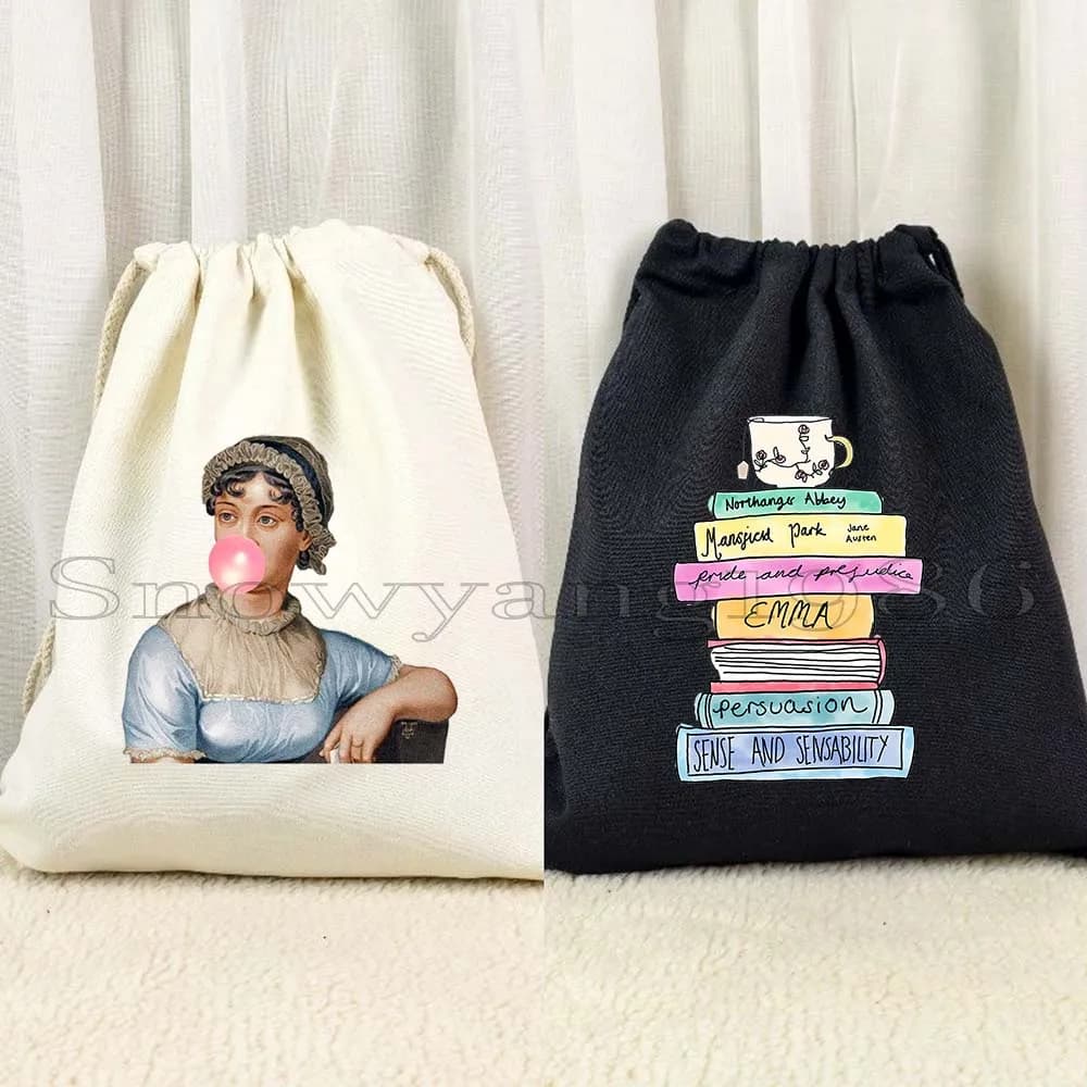 Ragazza ostinata e forte Jane Austen Citazioni Orgoglio e pregiudizio Zaino carino in tela con coulisse Zaino sportivo da palestra Borse a corda