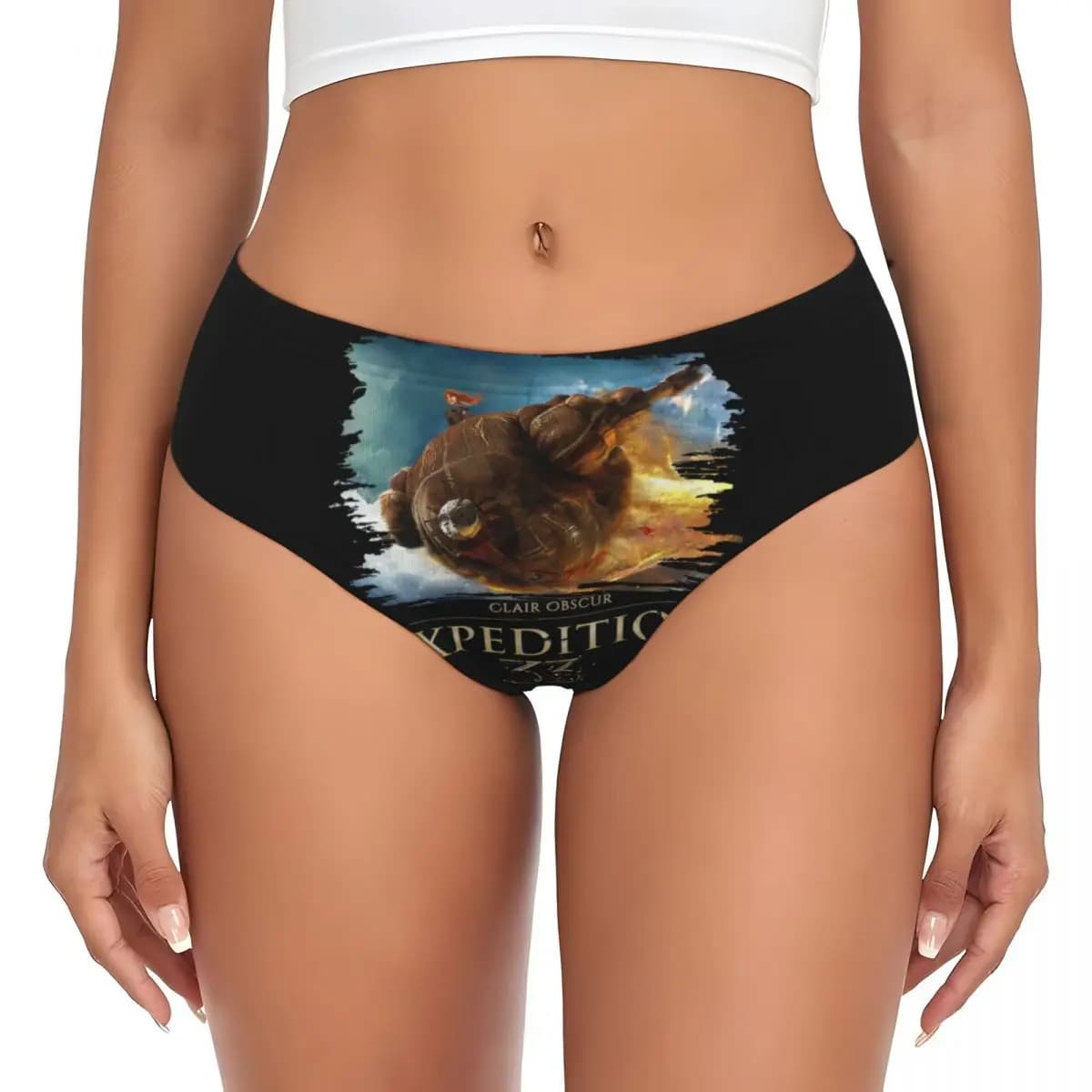 Mutandine personalizzate da donna per videogiochi Clair Obscur Expedition 33, slip elasticizzati femminili