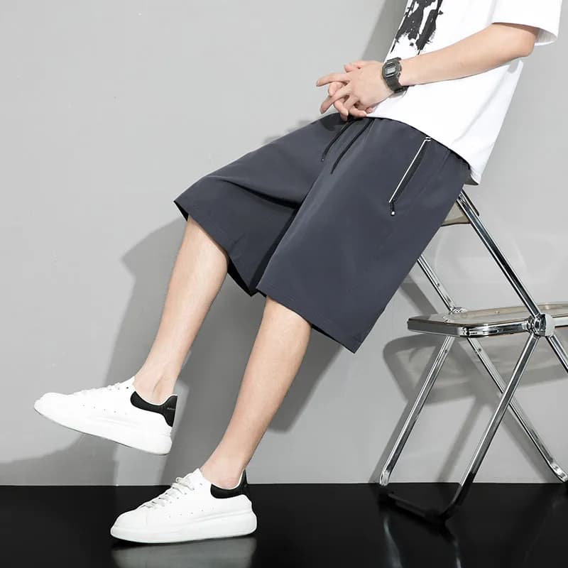 Pantaloncini Sportivi da Uomo per Ciclismo, Moda Outdoor, Comodi e Traspiranti, Lunghezza al Ginocchio, Leggeri, Estivi
