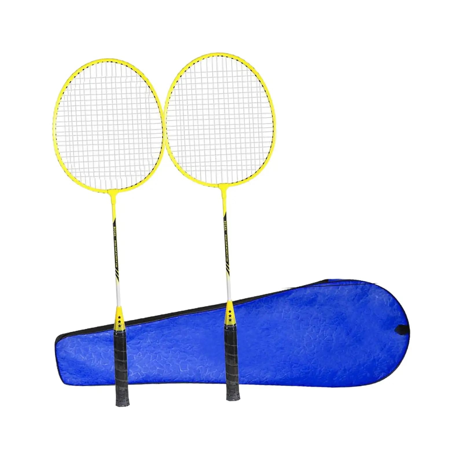 2Pcs Badminton Rackets Set Double Racquets Badminton Equipment Badminton Shuttlecock for Games Beach Couples Tennis Outdoor