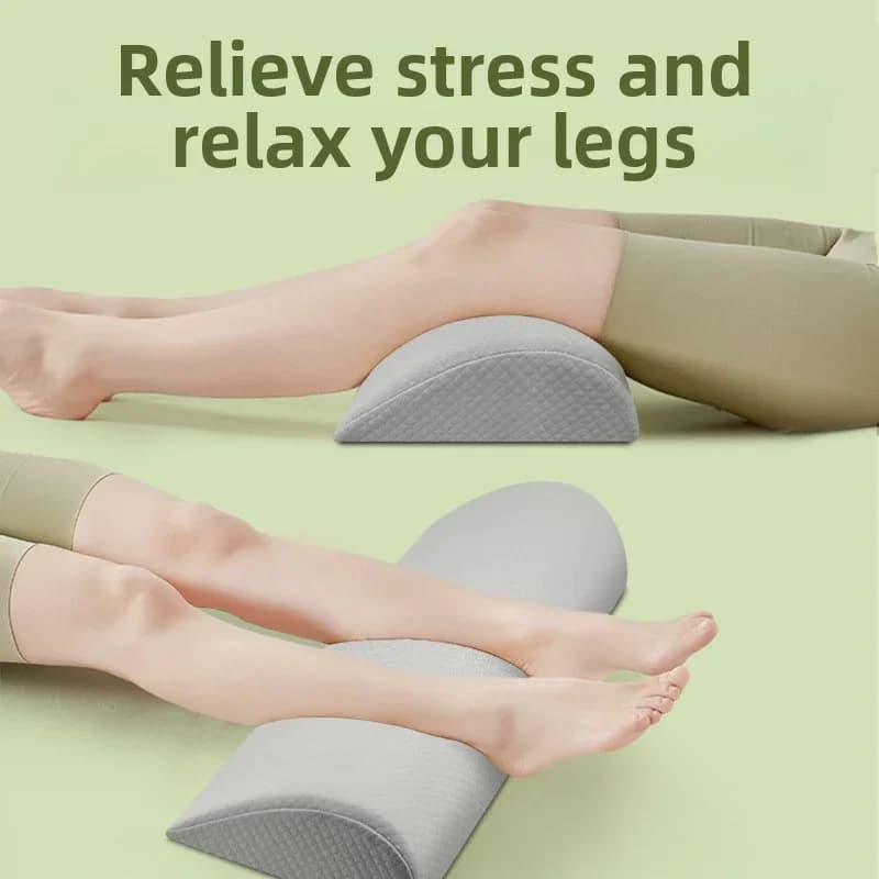 Comfortable pillow for legs, back and head, memory foam cotton sleeve, half roll pillow, waist support pillow