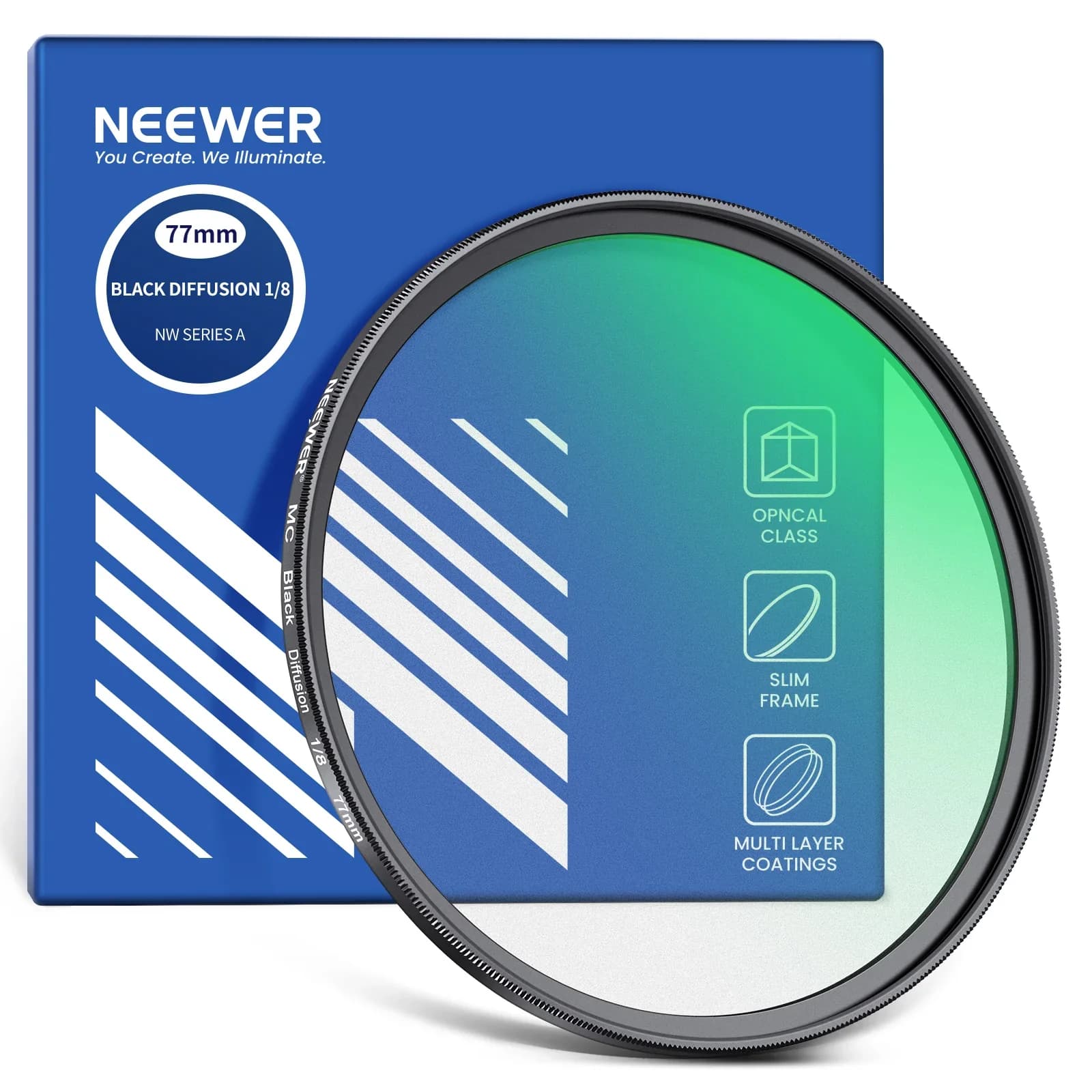 Filtro di diffusione nero NEEWER 1/8, filtro effetto cinematografico onirico per fotocamera 49mm 52mm 55mm 58mm 62mm 67mm 72mm 77mm 82mm