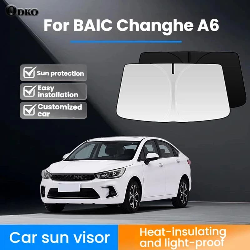 Accessori Interni per BAIC Changhe A6, Parasole Anteriore su Misura, Protezione UV per Parabrezza, Isolamento Termico