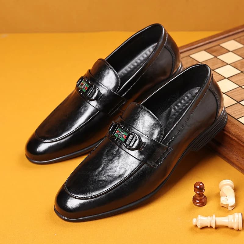 Scarpe Casual da Uomo alla Moda, Mocassini in Pelle Autunnali, Scarpe da Ufficio, Comode Slip-on per Guida e Feste
