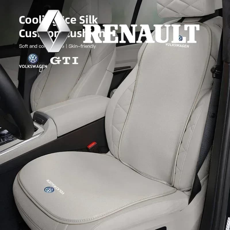 Coprisedile Auto in Seta Ghiaccio, Cuscino Protettivo per Interni VW GTI Polo Golf Passat Tiguan Arteon Touareg CC Jetta Scirocco T-ROC