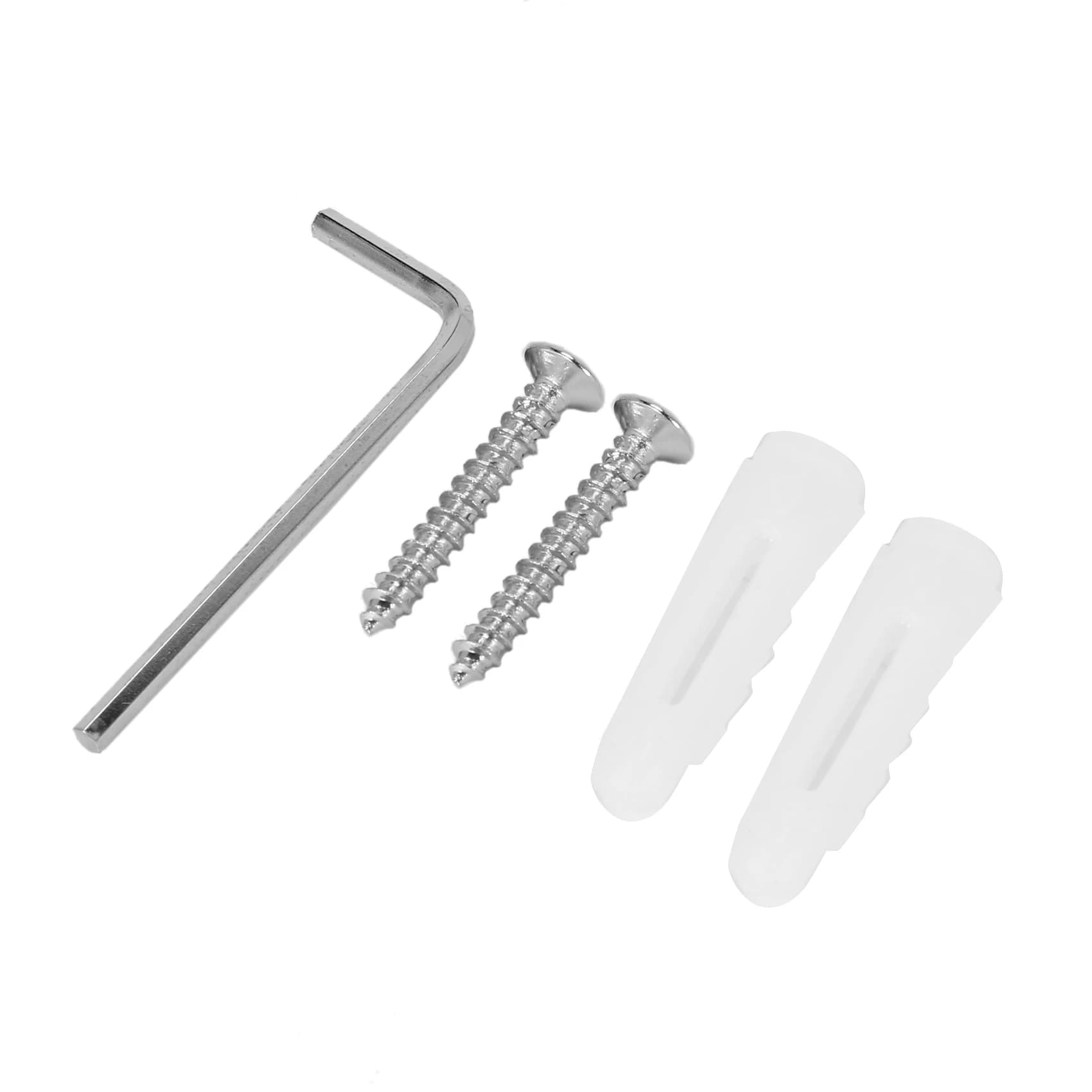 2X Portarotolo per carta igienica a parete in acciaio inossidabile cromato lucido per bagno, cucina, dispenser per asciugamani di carta, appendiabiti