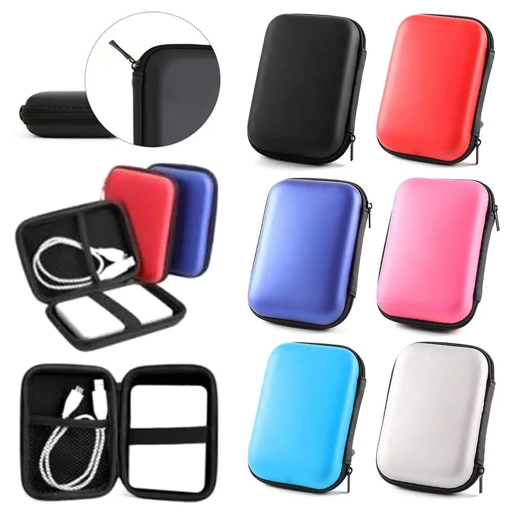 Custodia per accessori per cuffie Custodia per cavi da trasporto Scatola per HDD SSD esterna da 2,5 pollici Custodia per disco rigido Custodia per auricolari Scatola di immagazzinaggio