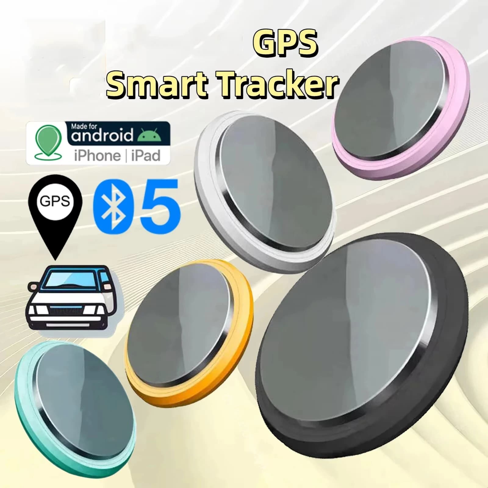Localizzatore GPS intelligente Bambini anziani Dispositivo di promemoria anti-smarrimento Borsa per animali Portafoglio Localizzatore Bluetooth per Apple Android Finder