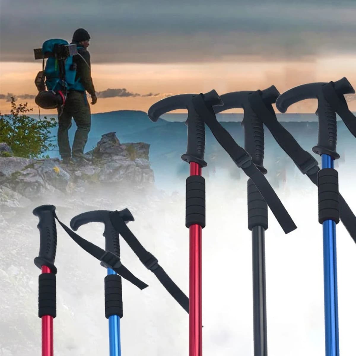 Hiking or walking sticks Adjustable for Men and Women