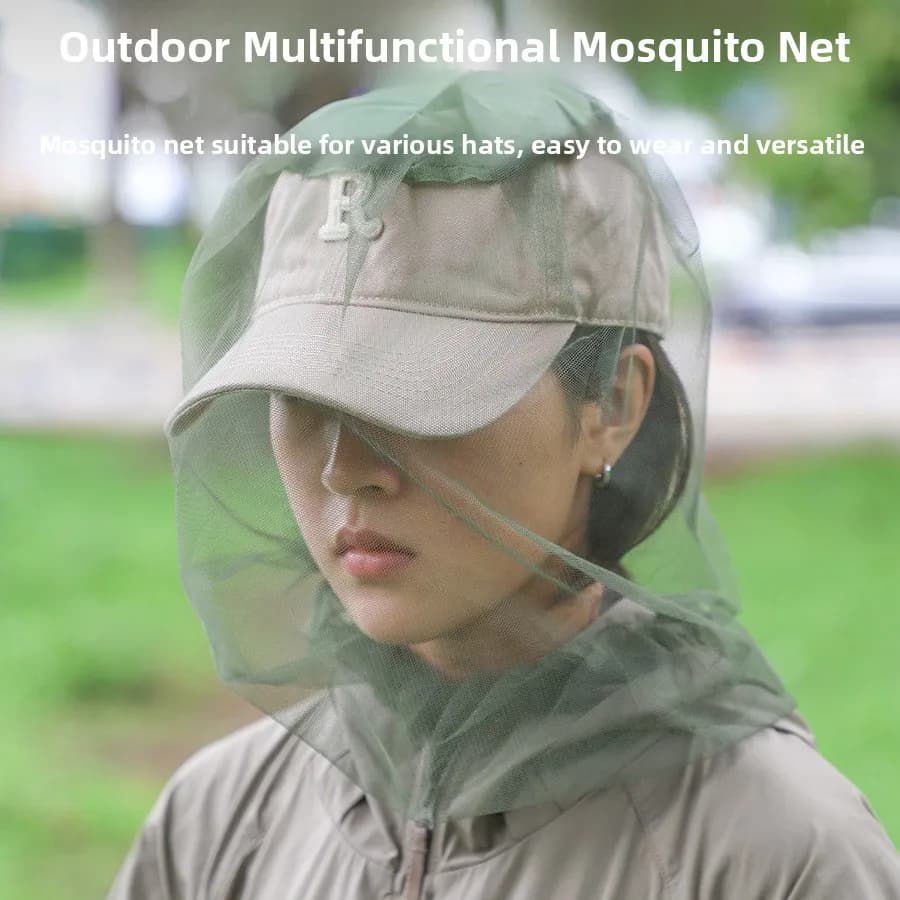 Transparent Outdoor Fishing Scarf Face Covering Mosquito Repellent Sun Protection Net Hat Breathable Bee Proof Bug Net