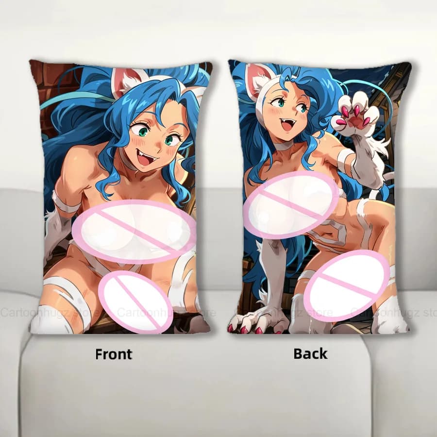 Dakimakura Anime Felicia Futa Federa per cuscino Cuscino per divano Federa per cuscino con stampa fronte-retro 40X60 cm