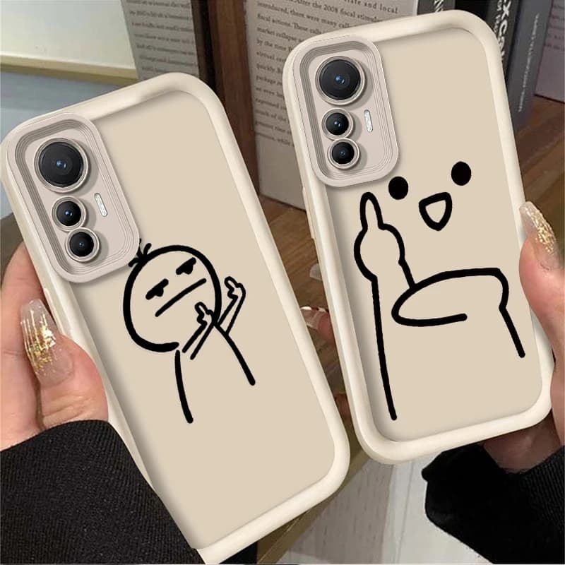 Cartoon Fun Stickman Custodia morbida per telefono per Xiaomi Poco F7 F6 F5 F4 F3 M5s C65 C75 C71 X7 X6 X5 X4 GT X3 NFC M7 M6 Pro 4G 5G Cover
