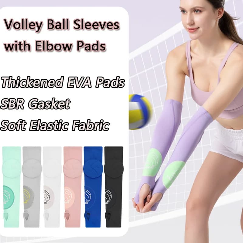 1 Paio di Manicotti di Pallavolo con Inmbottitura di EVA Rinforzata, Protection for Rubber, Hole for Pollice, Elastic Sleeves for Avambraccio