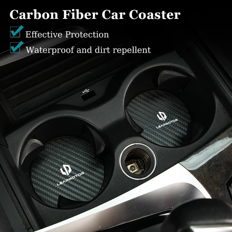 2Pcs Car Water Cup Coaster Waterproof Pad Universal Cup Holder Accessories For Leapmotor T03 S01 C11 C01 Leap Motor