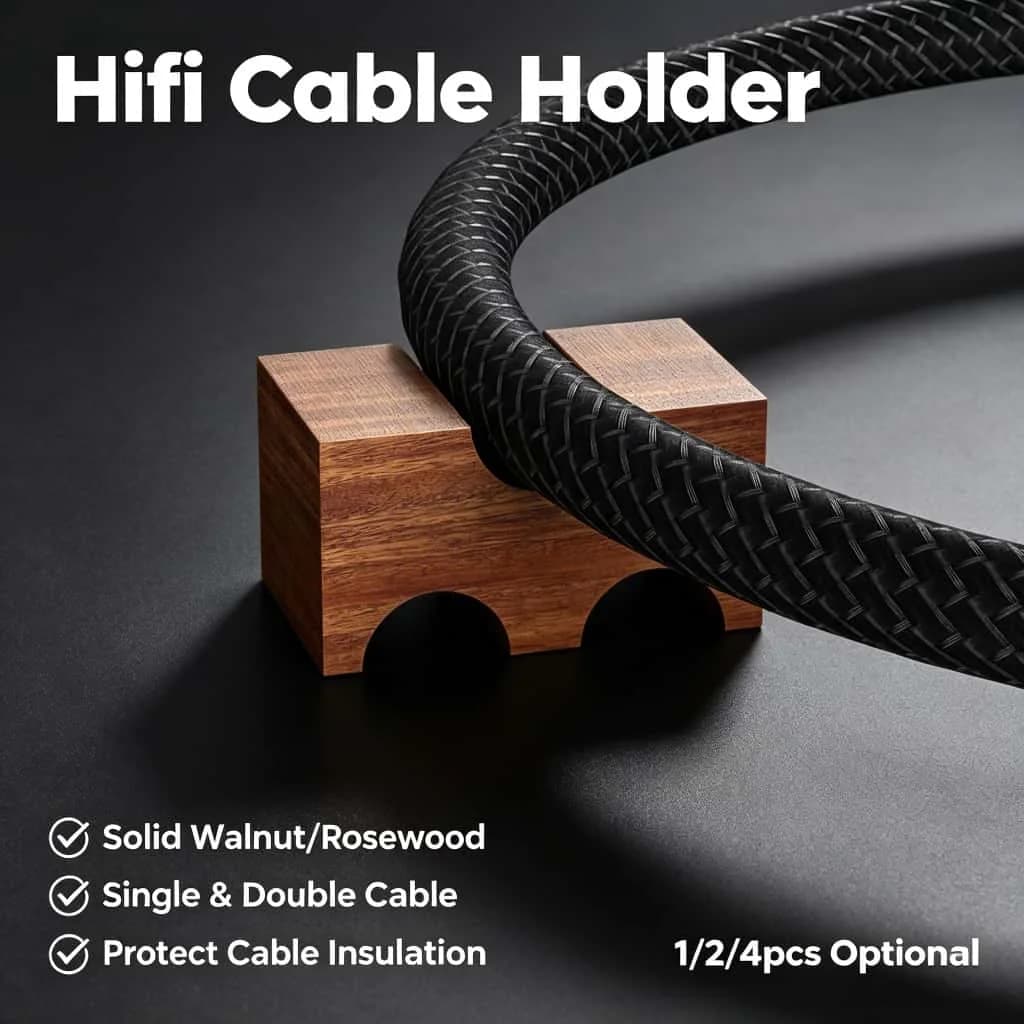 Hifi Wooden Cable Holder Stand Audio Cable Lifter Rosewood/Walnut for Power Speaker Interconnect Cable Floor Management