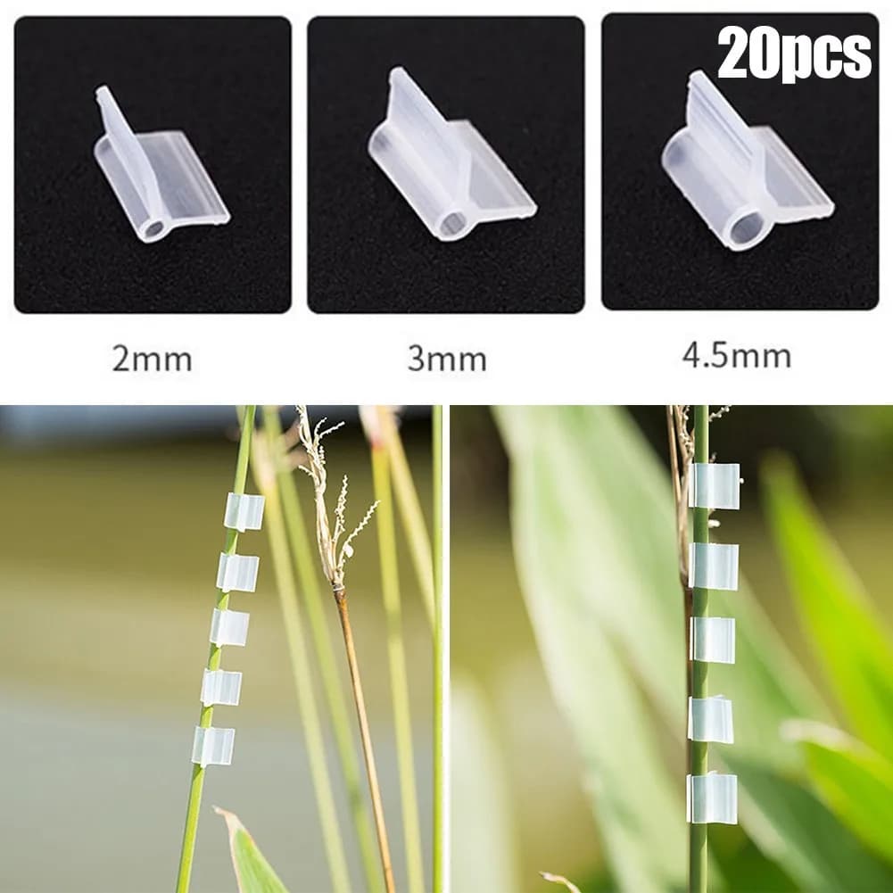 Protezione solare Fissaggio Viti innestate 20 pezzi Agricoltura Innesto Clip Pianta fiore Rami di vite Clip PP PLASTICA Riutilizzo 2mm 3mm