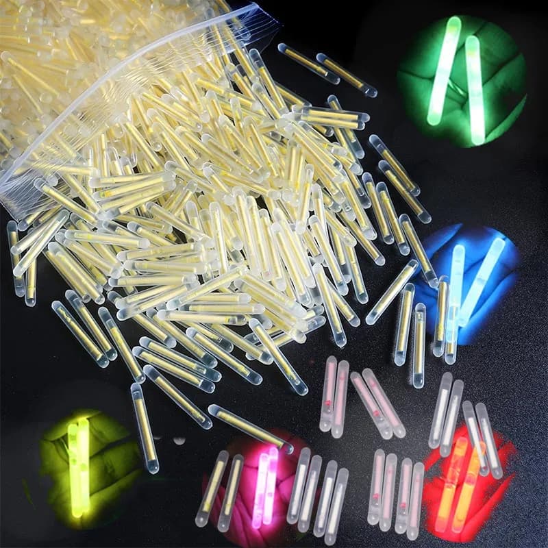 10/50 pcs/Lot 2.2-4.5mm Light Night Fishing Float Rod Lights Dark Glow Stick Accessories for Fluorescent Fishing Lightstick Fishing