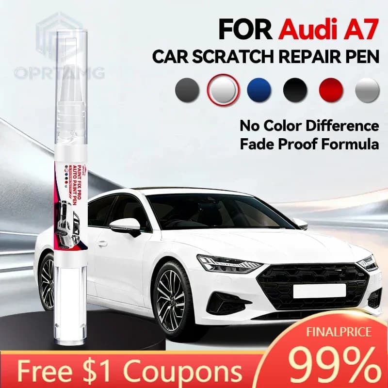 Purpose Vehicle Car Paint Repair Pen For 2010-2023 AUDI A7 Paint Scratch Repair Accessories White LY9L Black LY9B Gray LX7G Brow