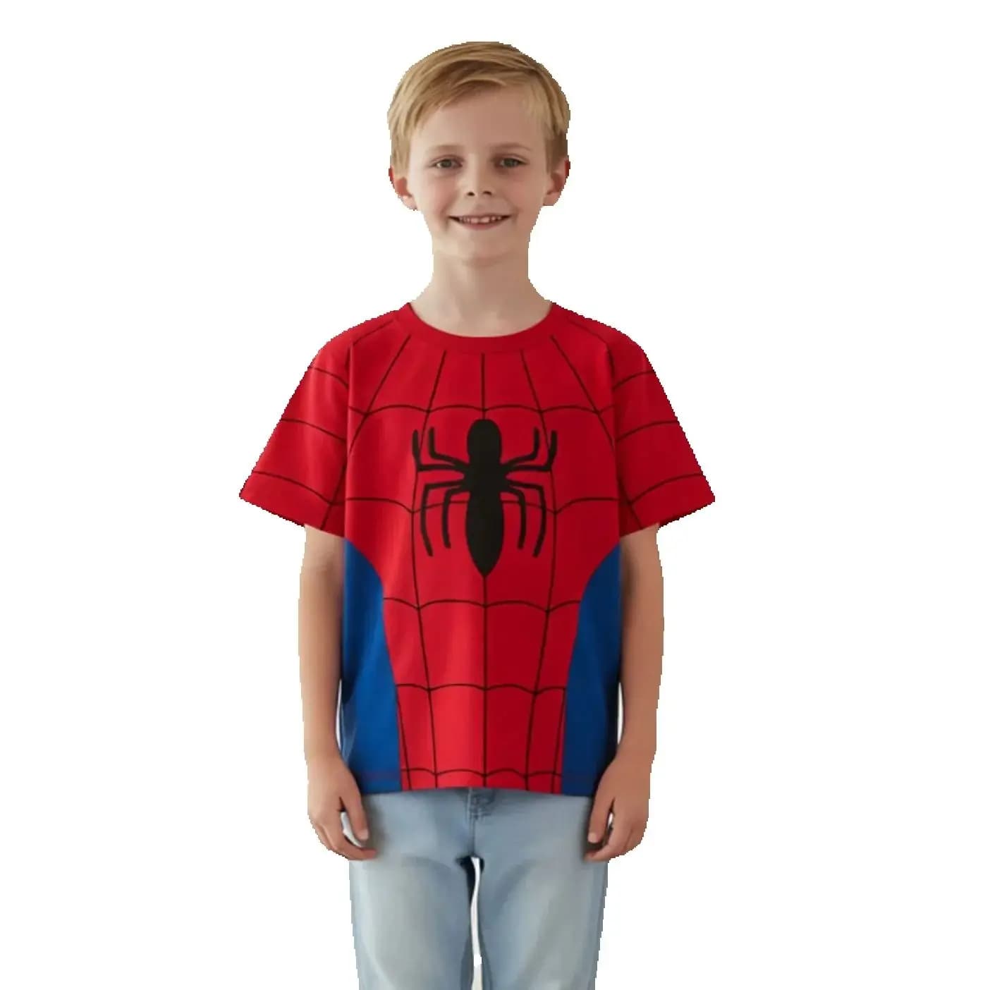 Maglietta a maniche corte con stampa dei personaggi dei Avengers e Spiderman, cosplay, cartone animato, MARVEL, per ragazzi, ragazze, uomini, donne, bambini, top per la famiglia, genitore-figlio