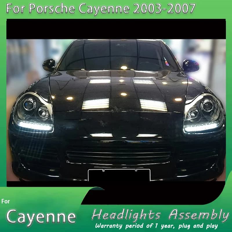 Car Styling Headlights For Porsche Cayenne 955 2003-2007 LED DRL Dynamic Signal Lamp Front light Accessories Plug And Play