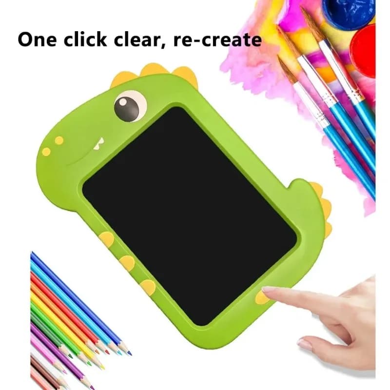 Tavoletta da disegno con dinosauro da 9 pollici, tablet da disegno con schermo LCD per l'apprendimento, giocattoli educativi per bambini dai 3 anni in su, regalo di compleanno per ragazze e ragazzi