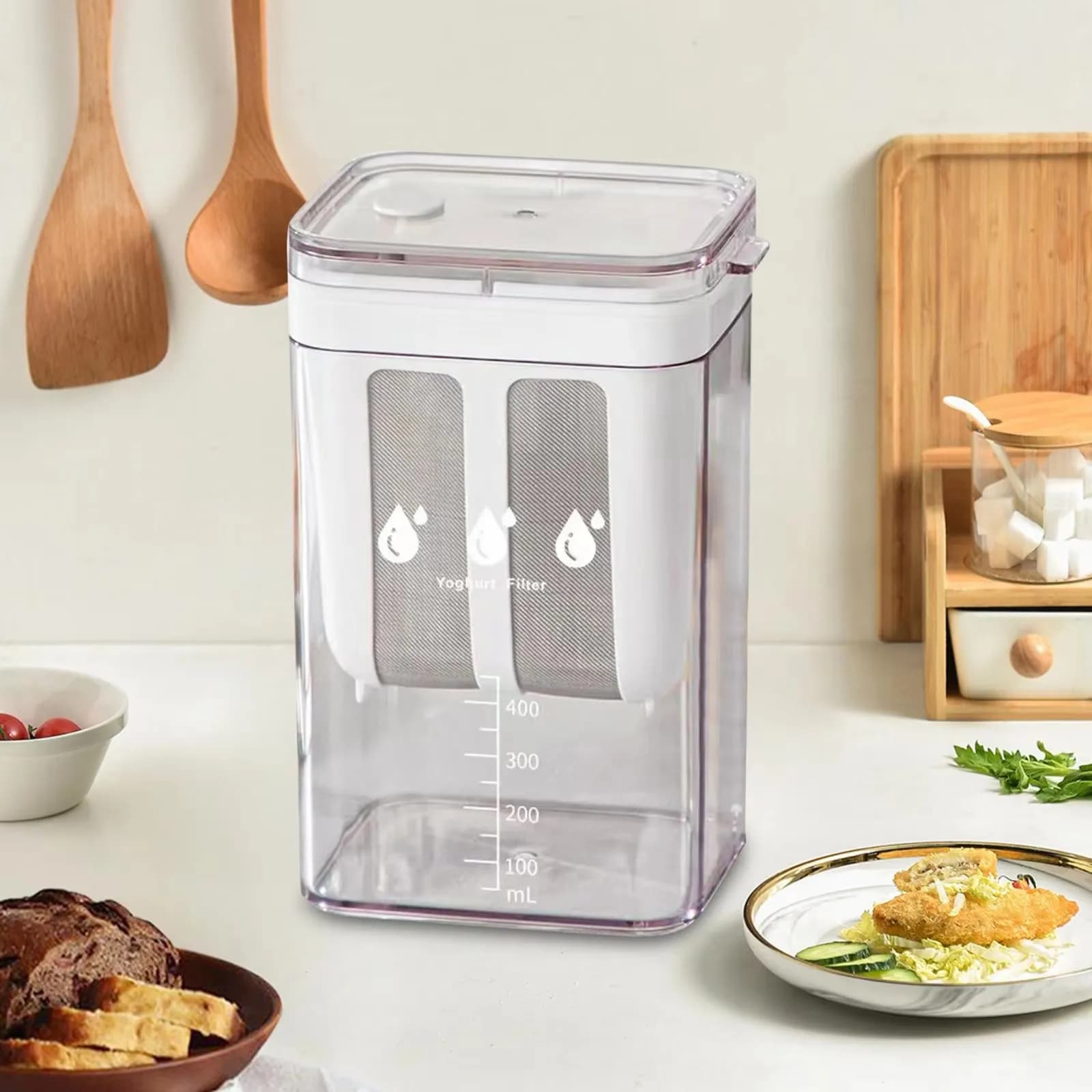 Yogurt Filter Whey Separator Stainless Steel Strainer Large Capacity Homemade Greek Yogurt Maker Kitchen Accessories