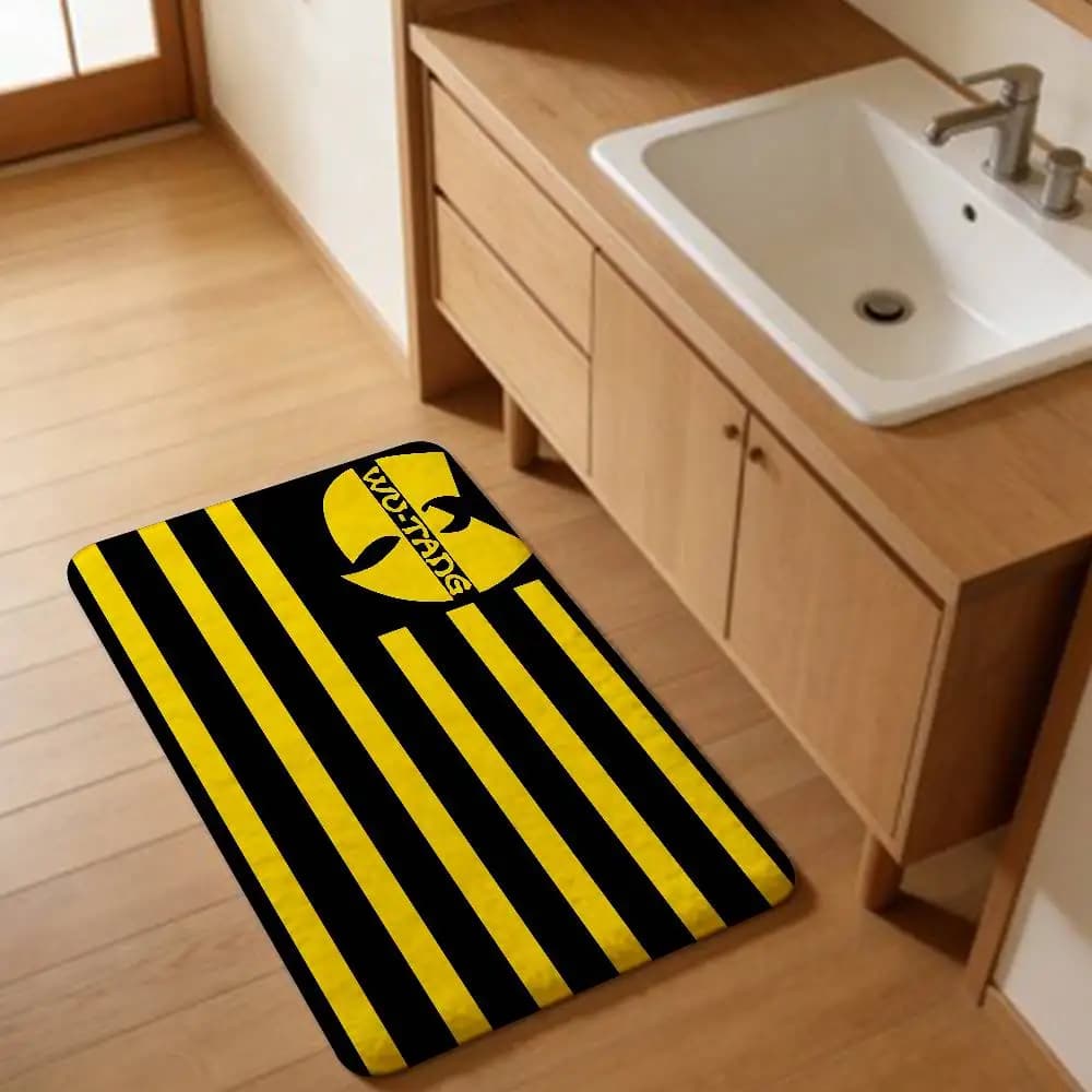 WU-T--TANG CLAN Band Tappetino per porta, decorazione per camera dei bambini, camera da letto, balcone, tappetino antiscivolo, tappetino per soggiorno, tappeto
