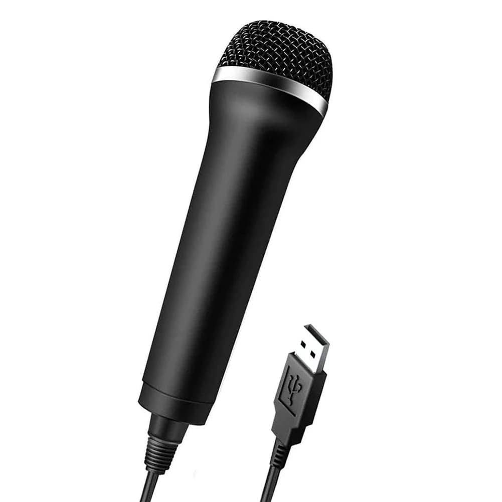 Microfono USB Universale con Cavo per Chat, Gaming, Podcast, Registrazione, Karaoke, Compatibile con Nintendo Switch, Wii, PS4, PS3, PS2, Xbox 360/ONE, PC
