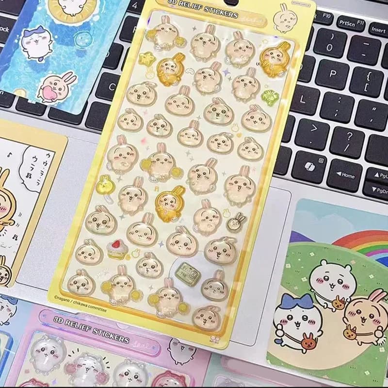 Adesivi 3D in Rilievo, Cartoni Animati Kawaii Impermeabili, Decorazioni Fai-da-Te per Telefono, Laptop, Scrapbook, Quaderno, Valigie, Regali e Giocattoli