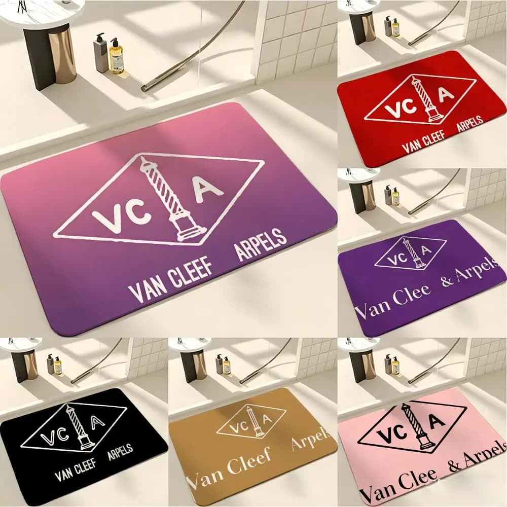 Tappetino Assorbente Antiscivolo Van Cleefe S A-Arpels per Ingresso, Bagno e Toilette
