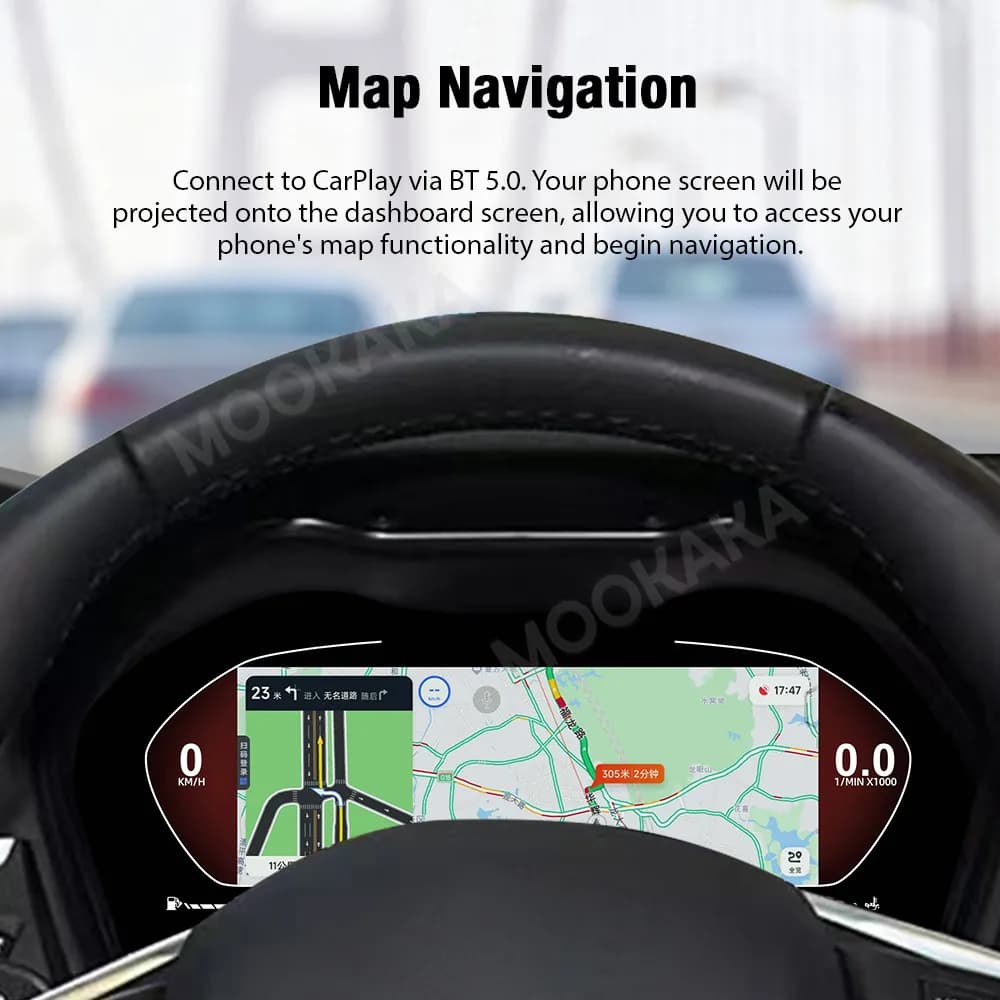 10.0 Inch Car dashboard Auto Gauge For BMW F20 2013~2024 Carplay LCD Instrument Digital Cluster Panel Linux system Speed Meter