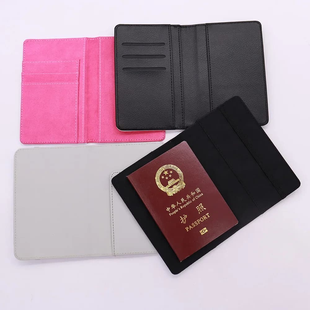 20 Pz/lotto 148*96*8mm Sublimazione Spazi Vuoti PU Passaporto Copertine Per Viaggi/Regali Personalizzati