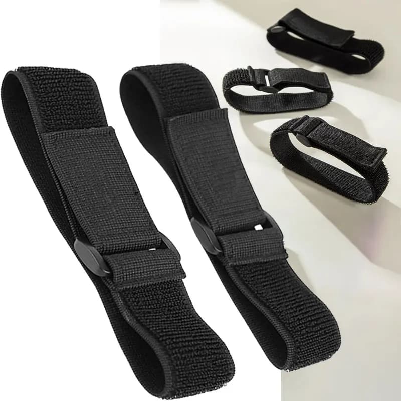 5 pezzi di fascette elastiche con gancio e anello, fibbia inversa, cinghie di fissaggio elastiche, cinghie di prolunga in nylon, organizer per avvolgere il cavo