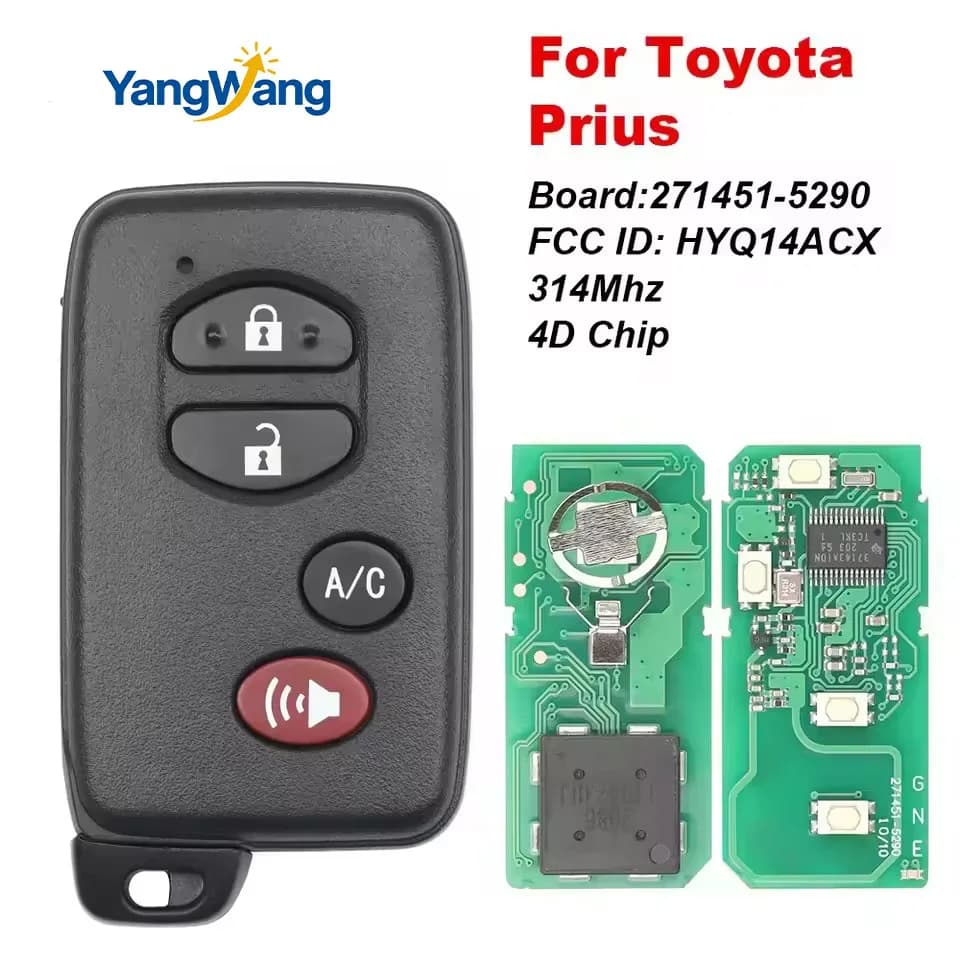 YangWang For Toyota Prius / Plug-In 2010 -2015 Car Smart Keyless Key Remote Fob Board 271451-5290 AC FCC ID: HYQ14ACX AC