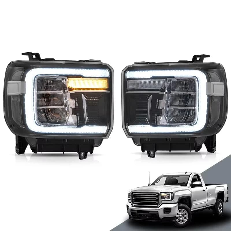 Factory Full LED Headlights Front Car Lamp For GMC Sierra 1500 2014-2018 Sierra 2500HD 3500HD 2015-2019 Lights