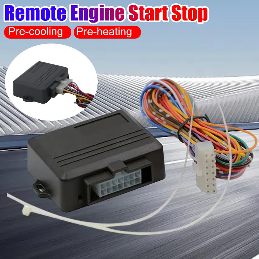 Modulo di Avviamento Remoto del Motore con Telecomando Antifurto, Modulo di Preriscaldamento Automatico 12V, Accessori Auto