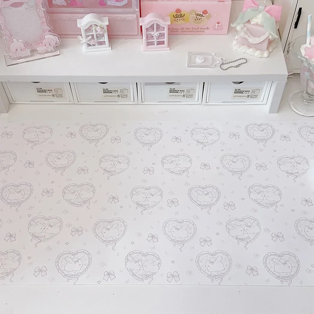 Tappetino per mouse stile INS dal design originale Dormitorio per studenti Tappetino per mouse impermeabile antiscivolo Tappetino per mouse per tastiera per computer Kawaii Cute Girl