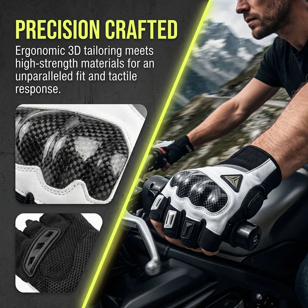 Simracing Gloves half fingerless motorcycle, bicycle, riding, carbon protection, gym, MTB, women's motorcycle gloves