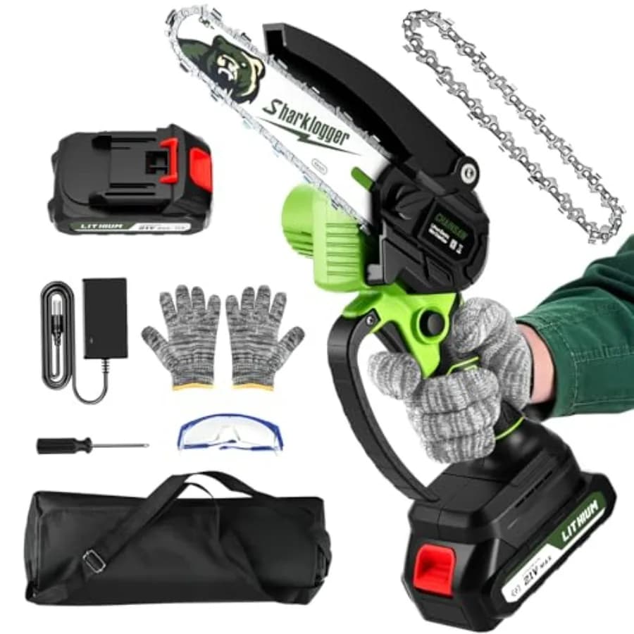 Mini Electric Chainsaw with 6 Inch Thread, Small Power Chain Bike Trees, Garden B Maintenance Scissors