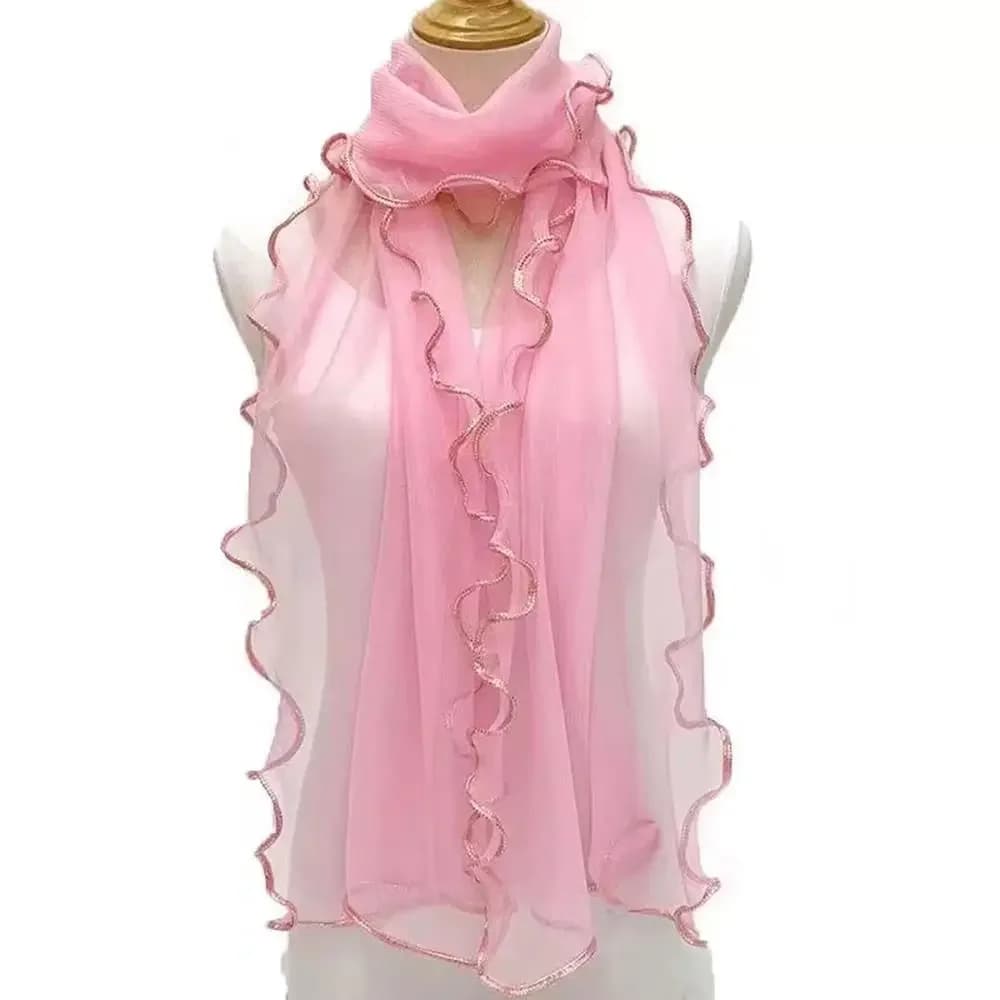 Women's Silk Scarves Hijab Lightweight Women's Scarf Women's Stripe Wraps Girl's Neck Handkerchief Women's Lace Scarf Vintage Lace Nappe