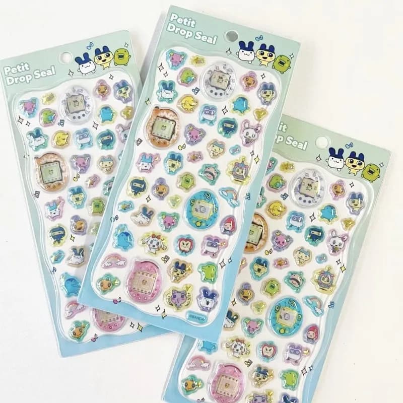 10/20 Pezzi Adesivi 3D in Rilievo Kawaii Giapponesi Tamagotchi, Decorazioni Carine Fai-da-Te per Telefoni Cellulari, Adesivi per Quaderni Studenteschi