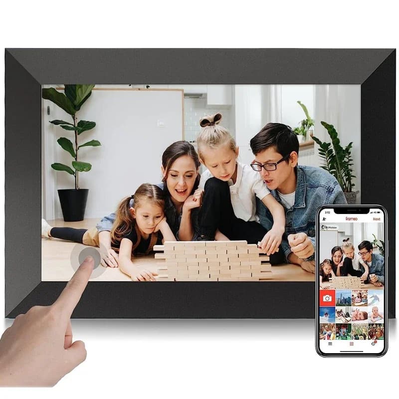 Frameo Cornice per foto Smart WiFi da 10,1 pollici Cornice digitale HD IPS Touch-screen 32 GB