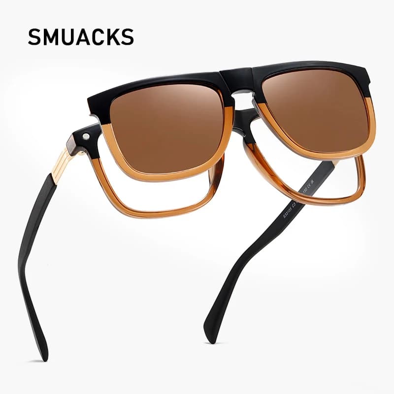 Sunglasses Clip on Polarized Sunglasses Man Woman Pleated Glasses Fashion Luxury Brand Frame for Vintage Myopia Optic Glasses