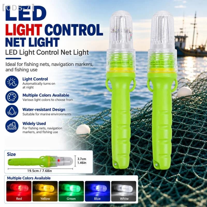 LED Underwater Fishing Light Light Control Net Marker Beacon Lamp Waterproof Flash Signal Warning Light For Fishing Boating【WO】