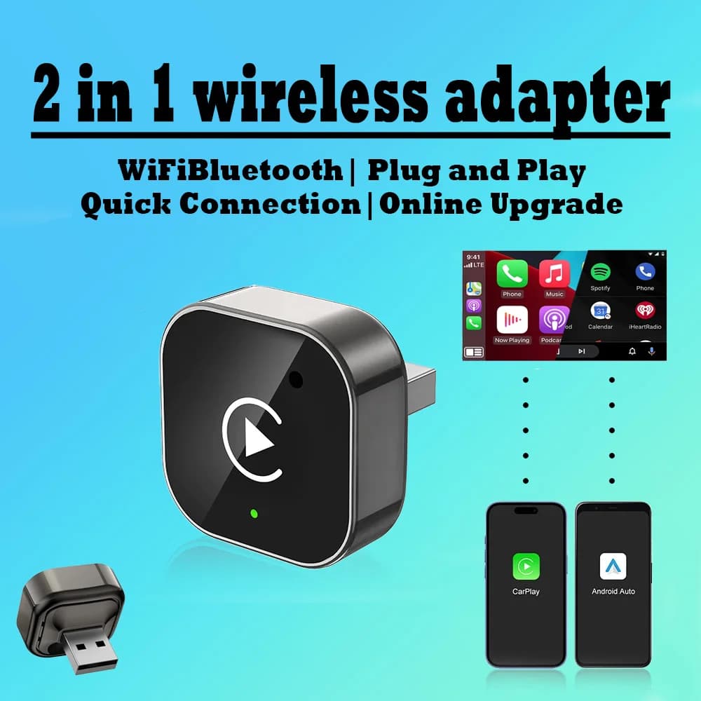 Adapter Wireless Carplay Android Auto 2in1 Smart Dongle BYLITU Plug and Play for Kia Volvo Audi MG Opel VW Hyundai Jeep 2026