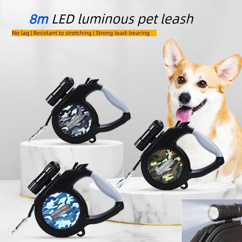 Guinzaglio per cani 8M cane medio grande capelli dorati pastore tedesco cane che cammina artefatto Labrador catena guinzaglio retrattile automatico per animali domestici