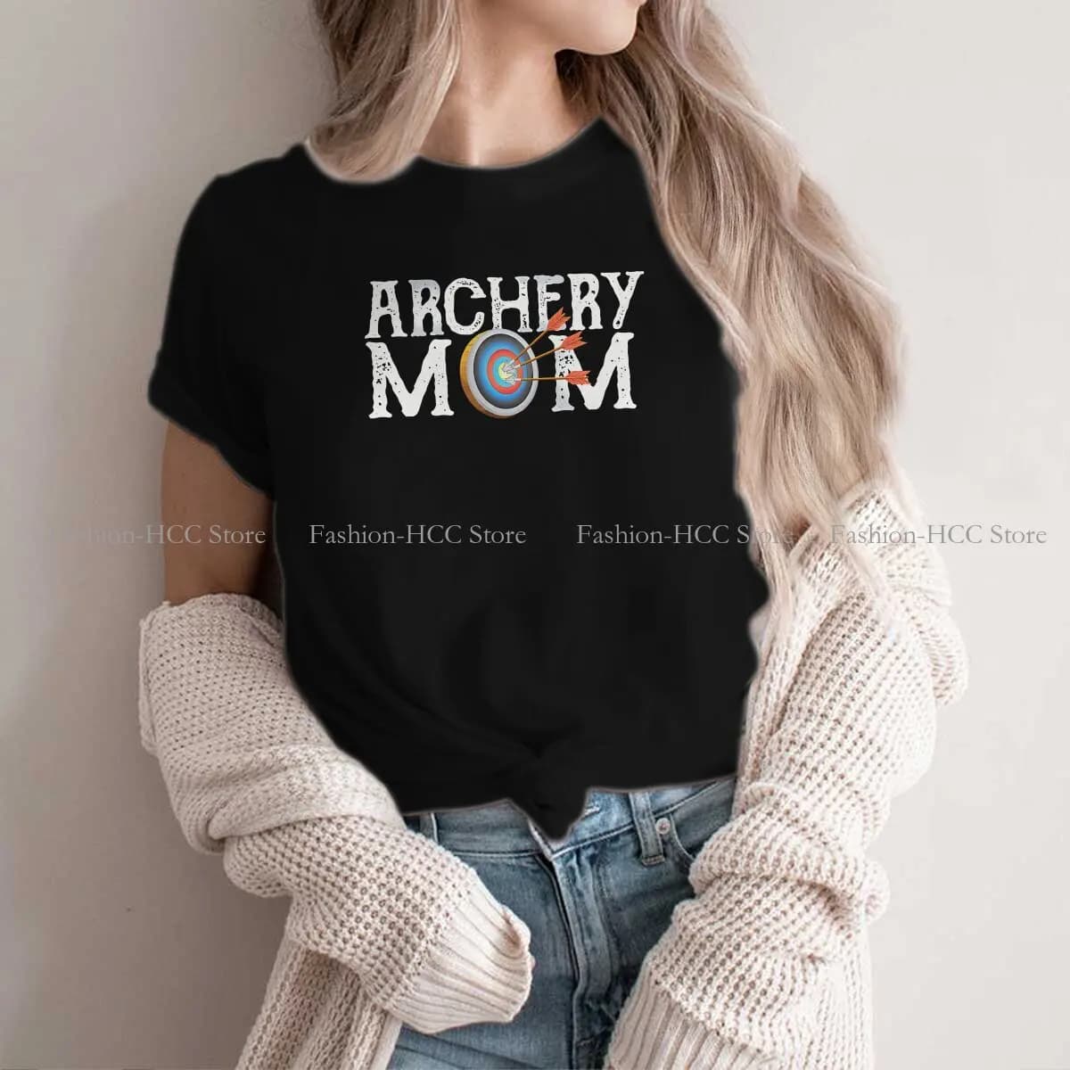 Archer Mom Target Proud Harajuku poliestere TShirt tiro con l'arco stile sportivo Streetwear maglietta per il tempo libero femminile