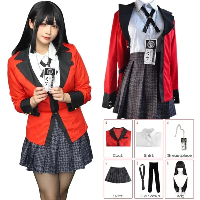 2026Anime Cosplay Costume Halloween Sayaka Compulsive Gambler Japanese School Girls Uniform Halloween Cos